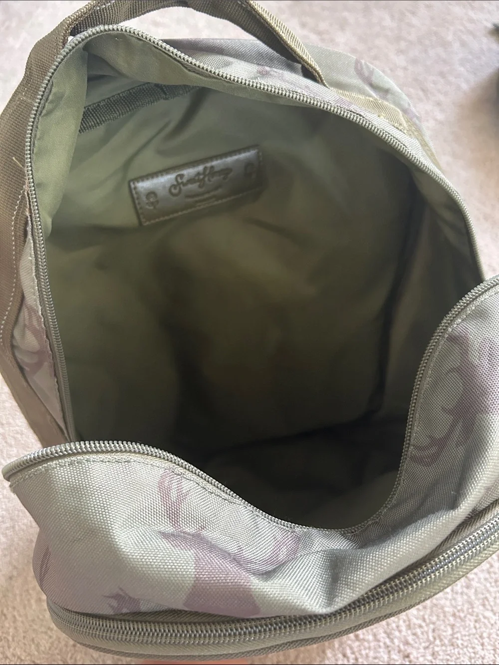 Sweet Honey Olive Green Deer-Print Kid’s Backpack & Lunch Bag Set